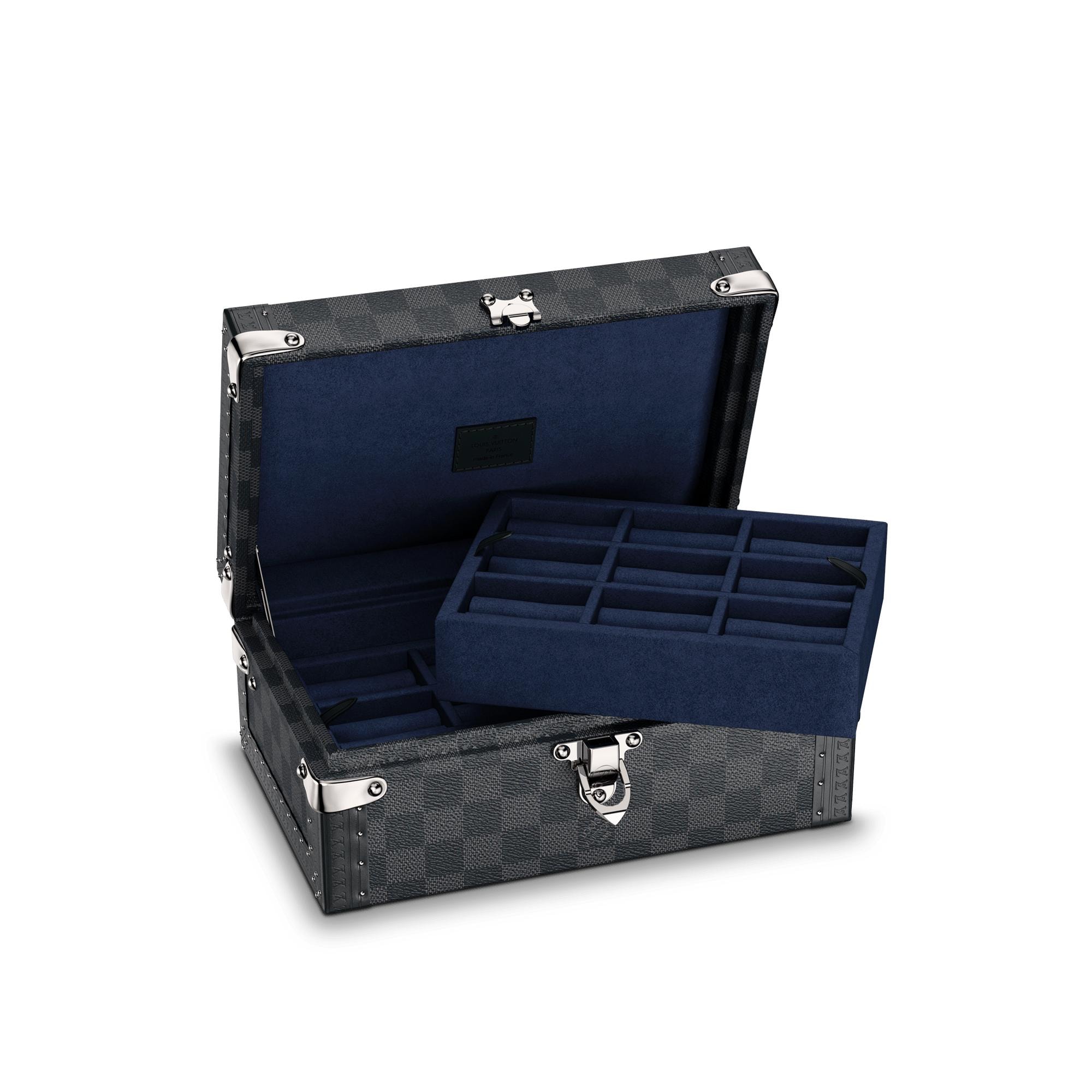 ルイヴィトン LouisVuitton ダミエ カフリンクス+ケース Cufflinks Case Damier Graphite Canvas - Discontinued Product